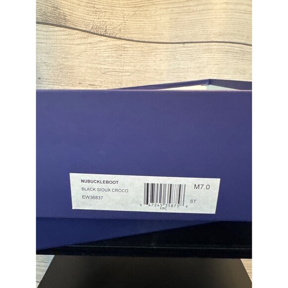 Stuart Weitzman Sioux Croco Nubuckleboot Size 7 - Picture 2 of 6